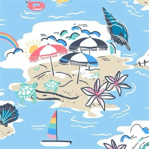 Vera Bradley Women’s Outlet Cotton Bucket Crossbody - Beach Treasures design - Picture 8 of 8